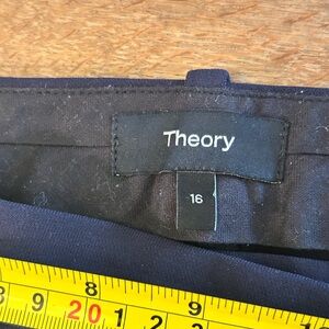 Theory Women's Dark Blue Cropped Pants